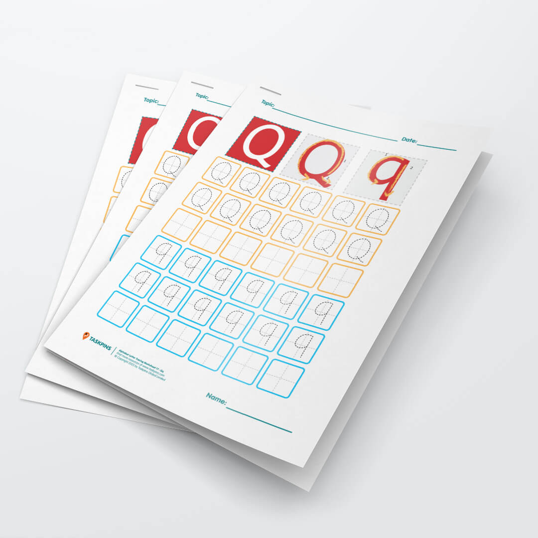 Q Tracing Worksheet activity