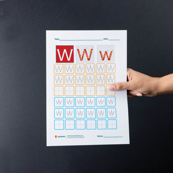 Tracing Letter W printable