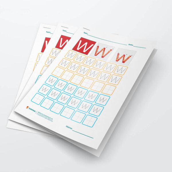 Tracing Letter W download