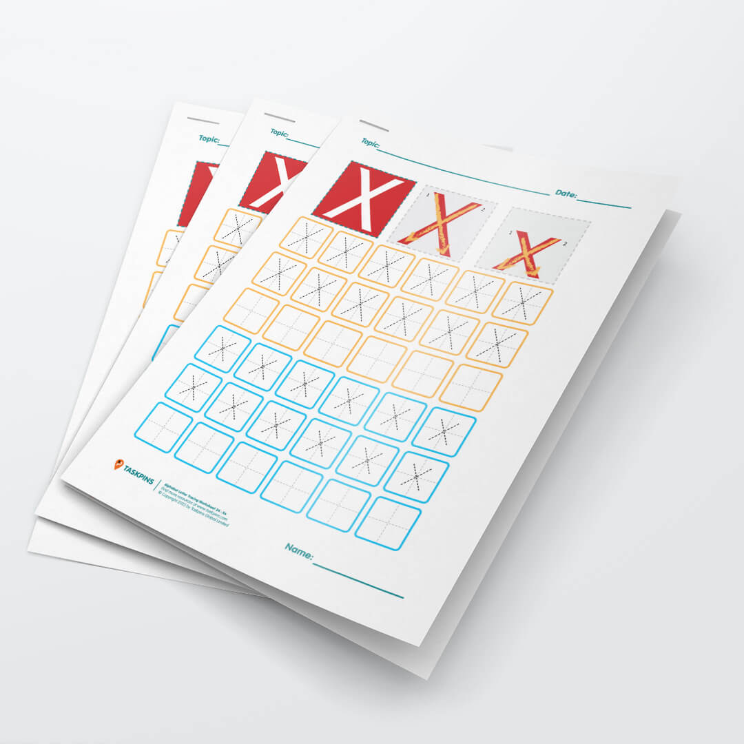 Tracing Letter X download