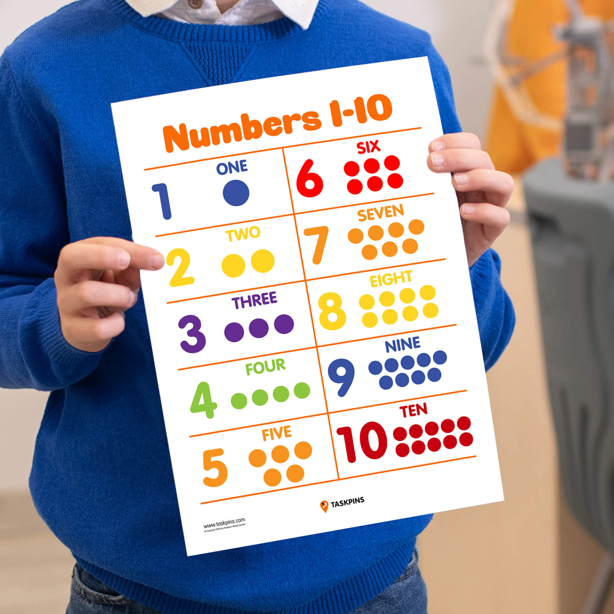Numbers With Dots For Counting Free Printable print
