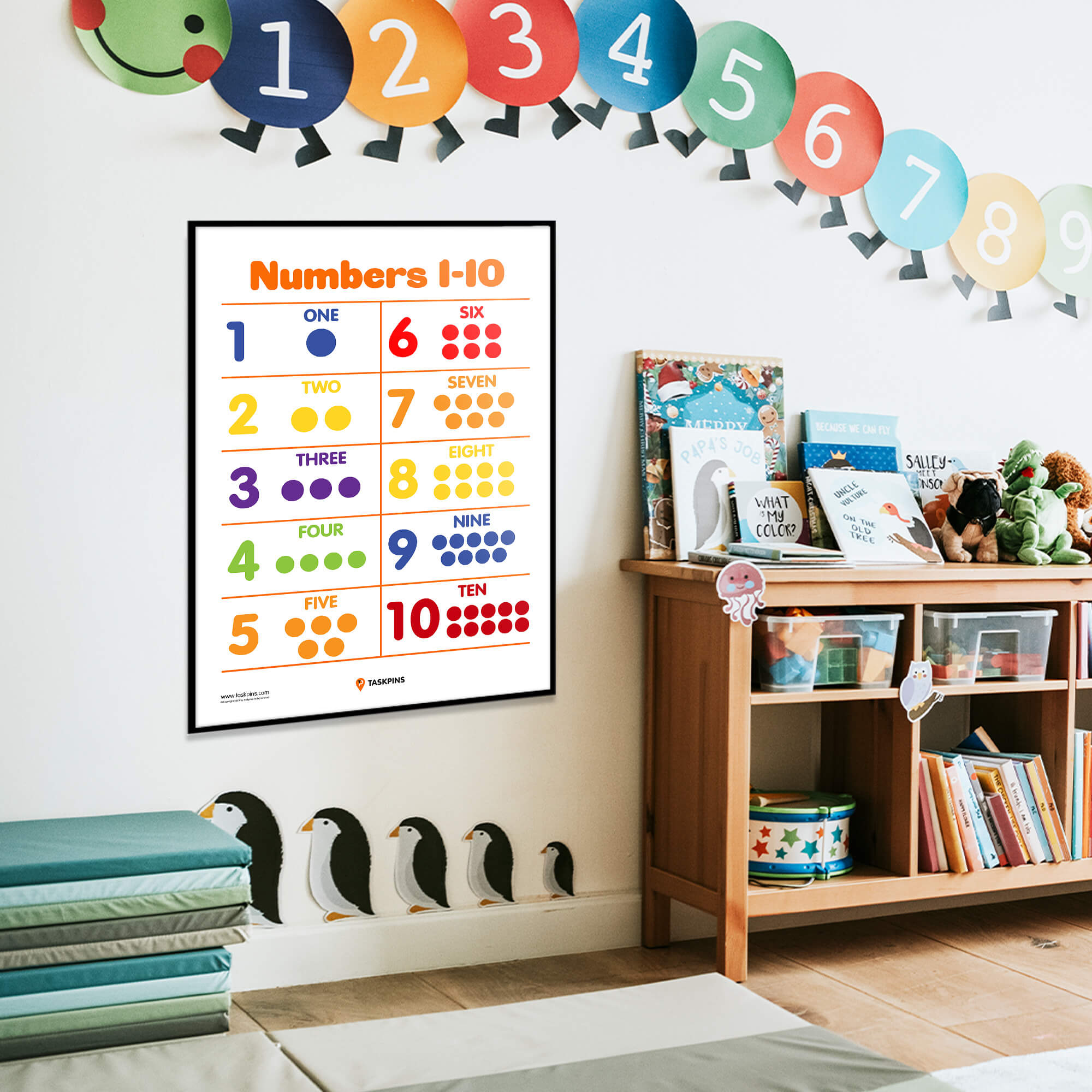 Dots For Counting Numbers Free Printable poster
