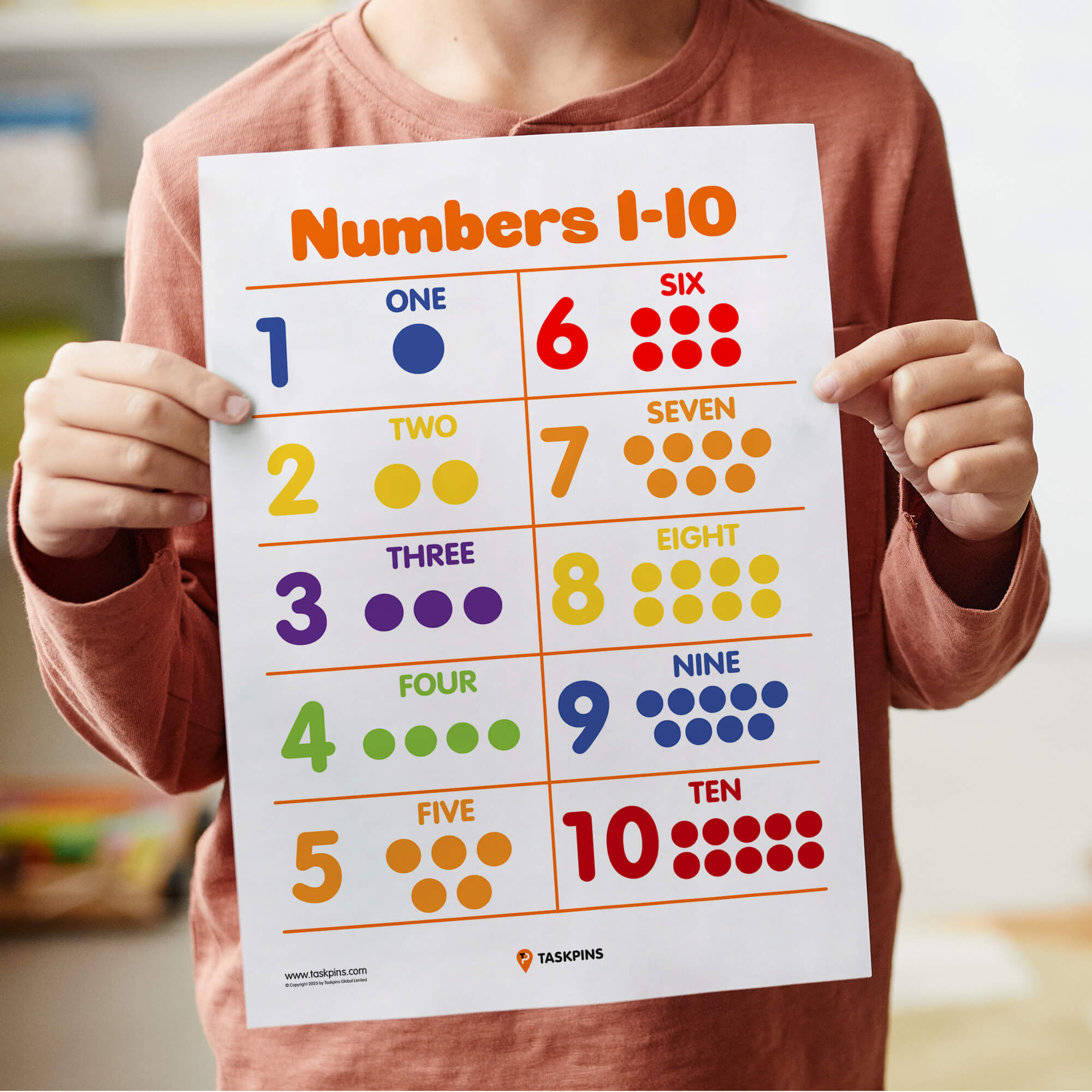 Dots For Counting Numbers Free Printable handout