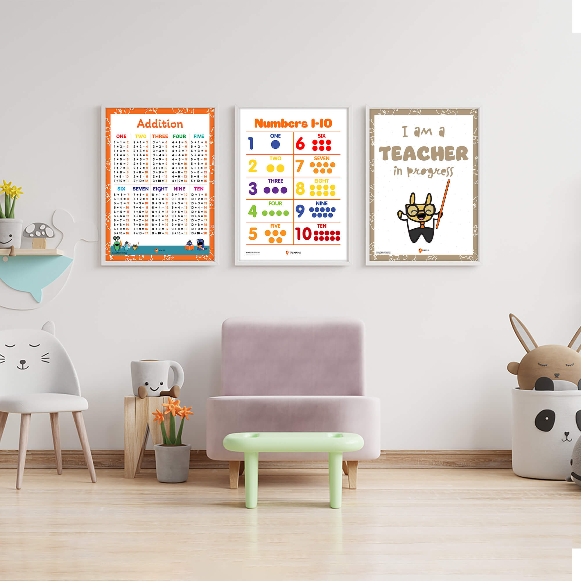 Numbers With Dots For Counting Free Printable artwork