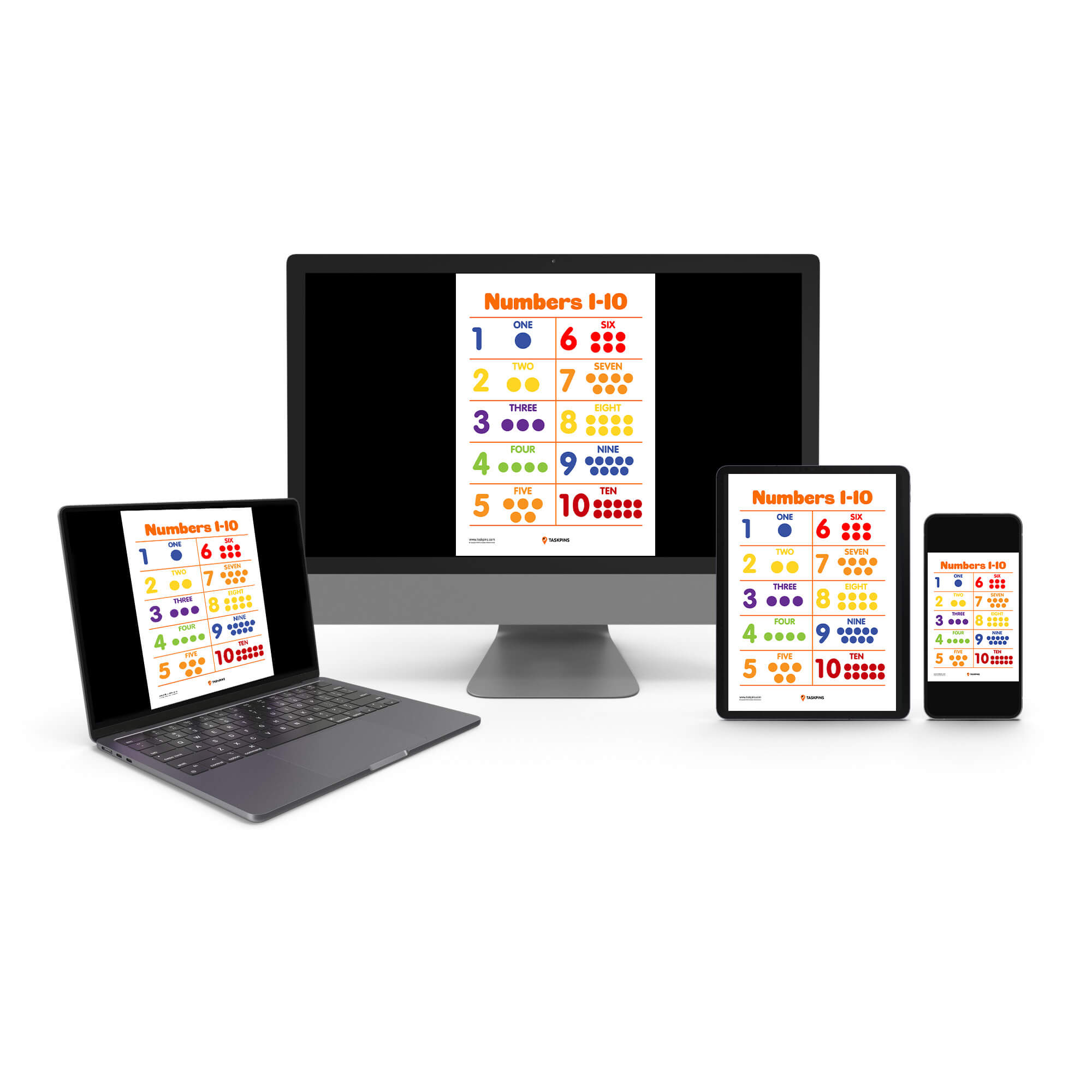 Numbers With Dots For Counting Free Printable - Image 2