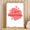 I am Beautiful Affirmations chart