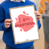 I am Beautiful Affirmations display