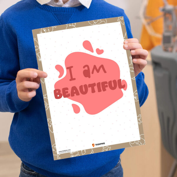 I am Beautiful Affirmations display