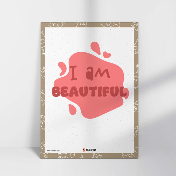 elegant I am Beautiful Affirmations print