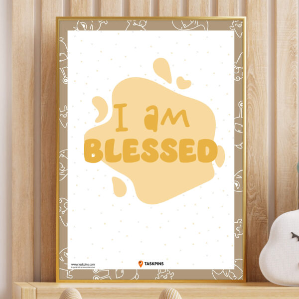 I am Blessed Affirmations chart