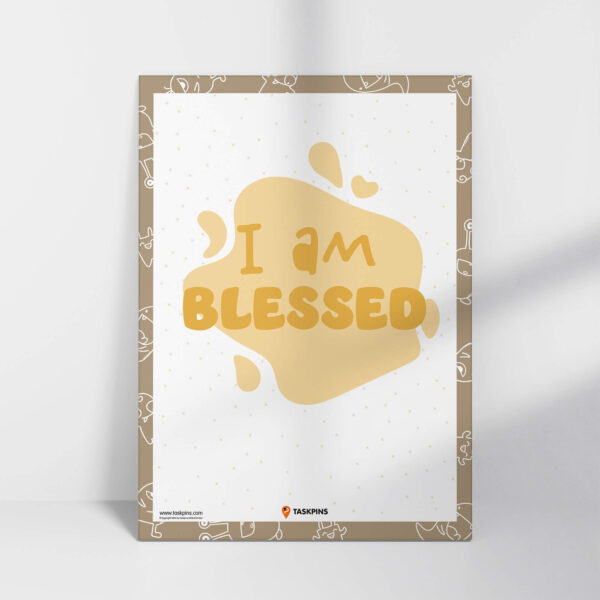 vibrant I am Blessed Affirmations printable