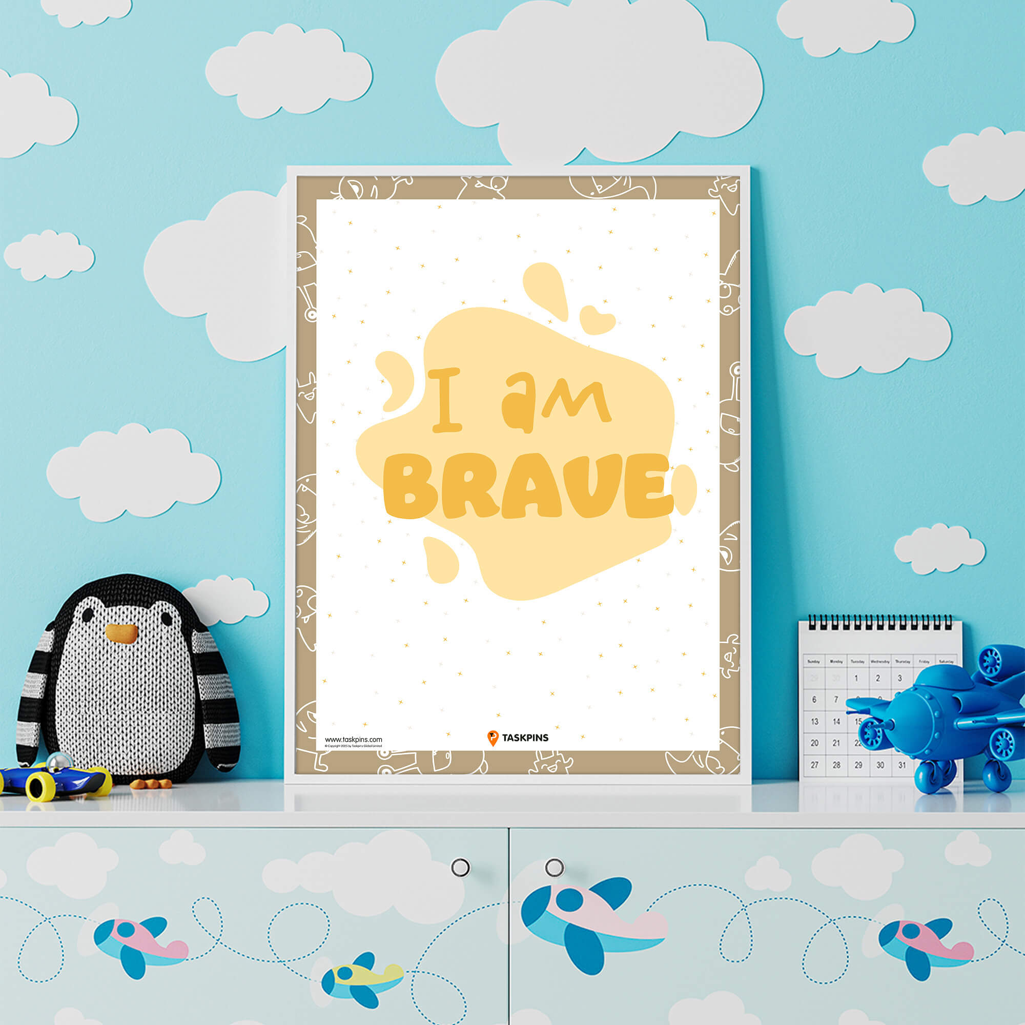 I am brave wall artwork
