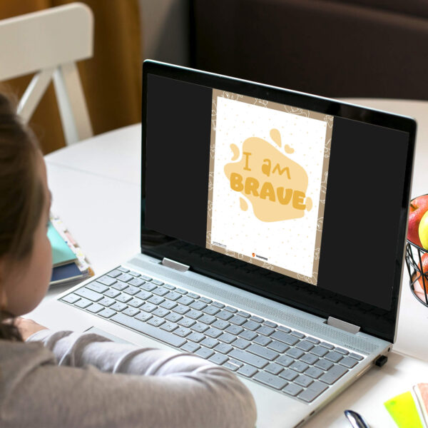 I am brave digital poster