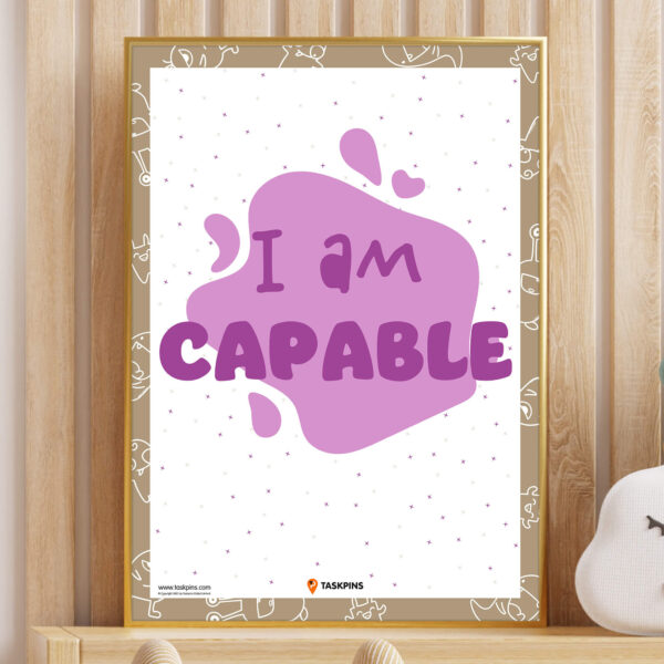 I am Capable Affirmations chart