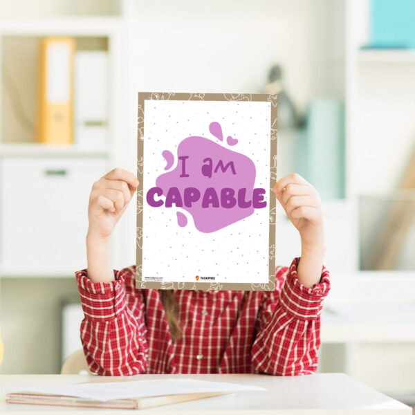 printable I am Capable Affirmations chart