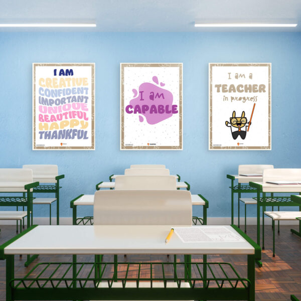 vibrant I am Capable Affirmations printable