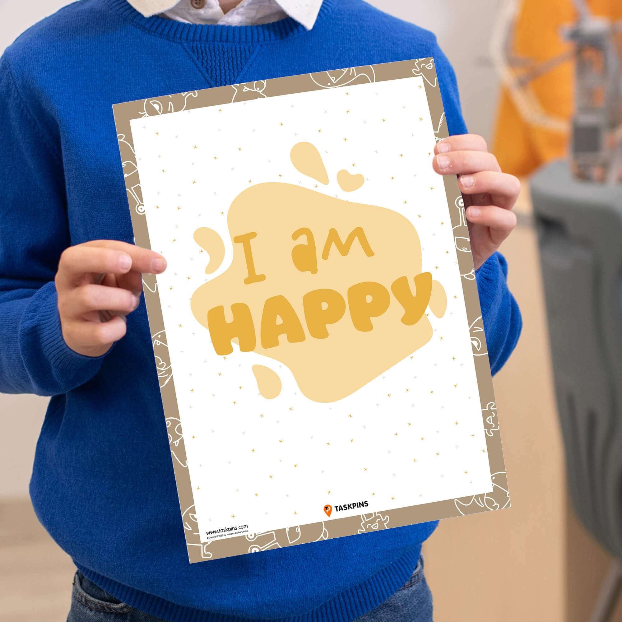 I am Happy Affirmations print