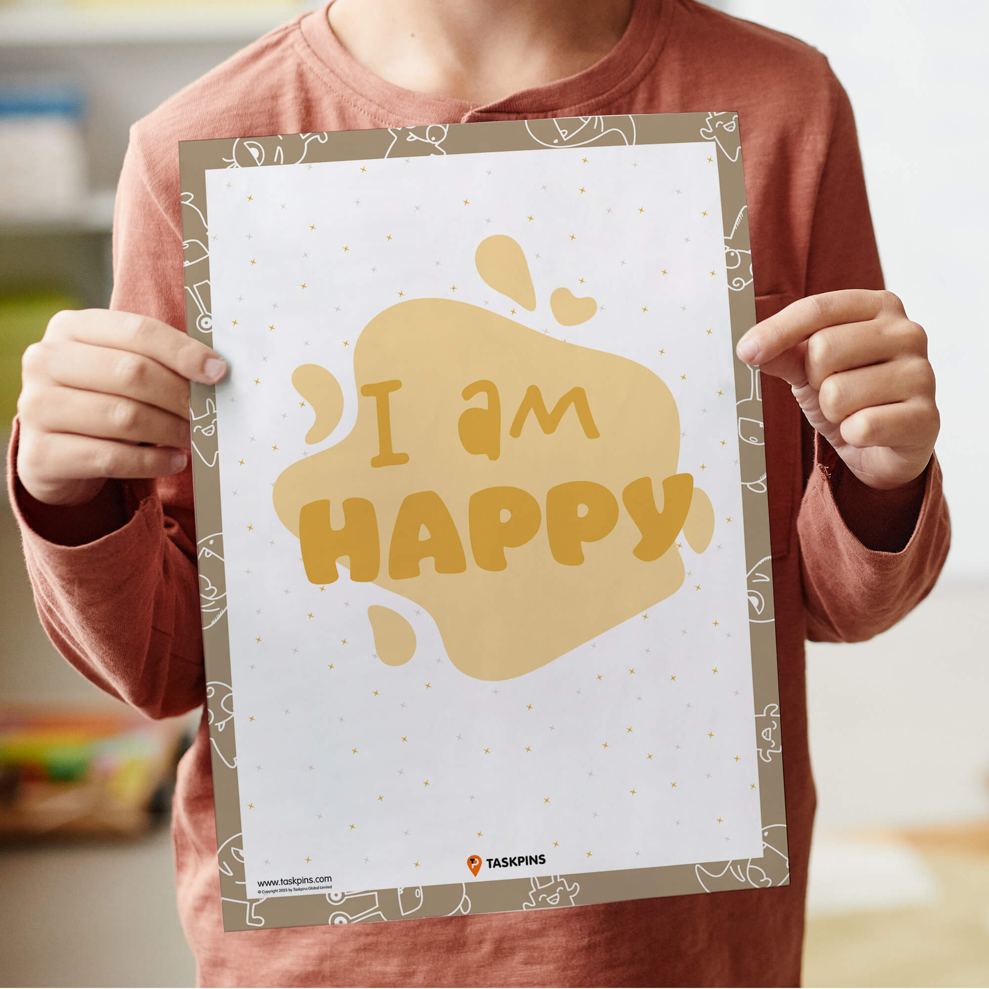 I am Happy Affirmations wall chart