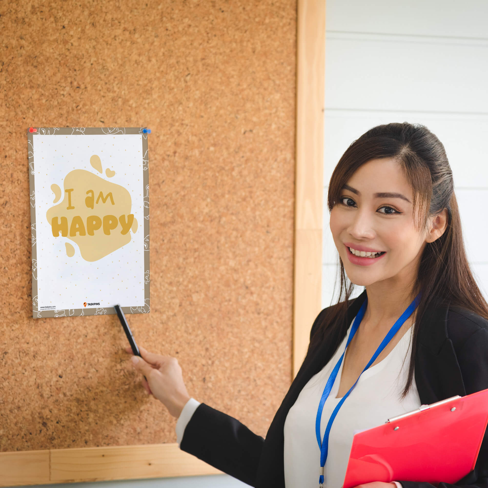 I am Happy Affirmations poster print