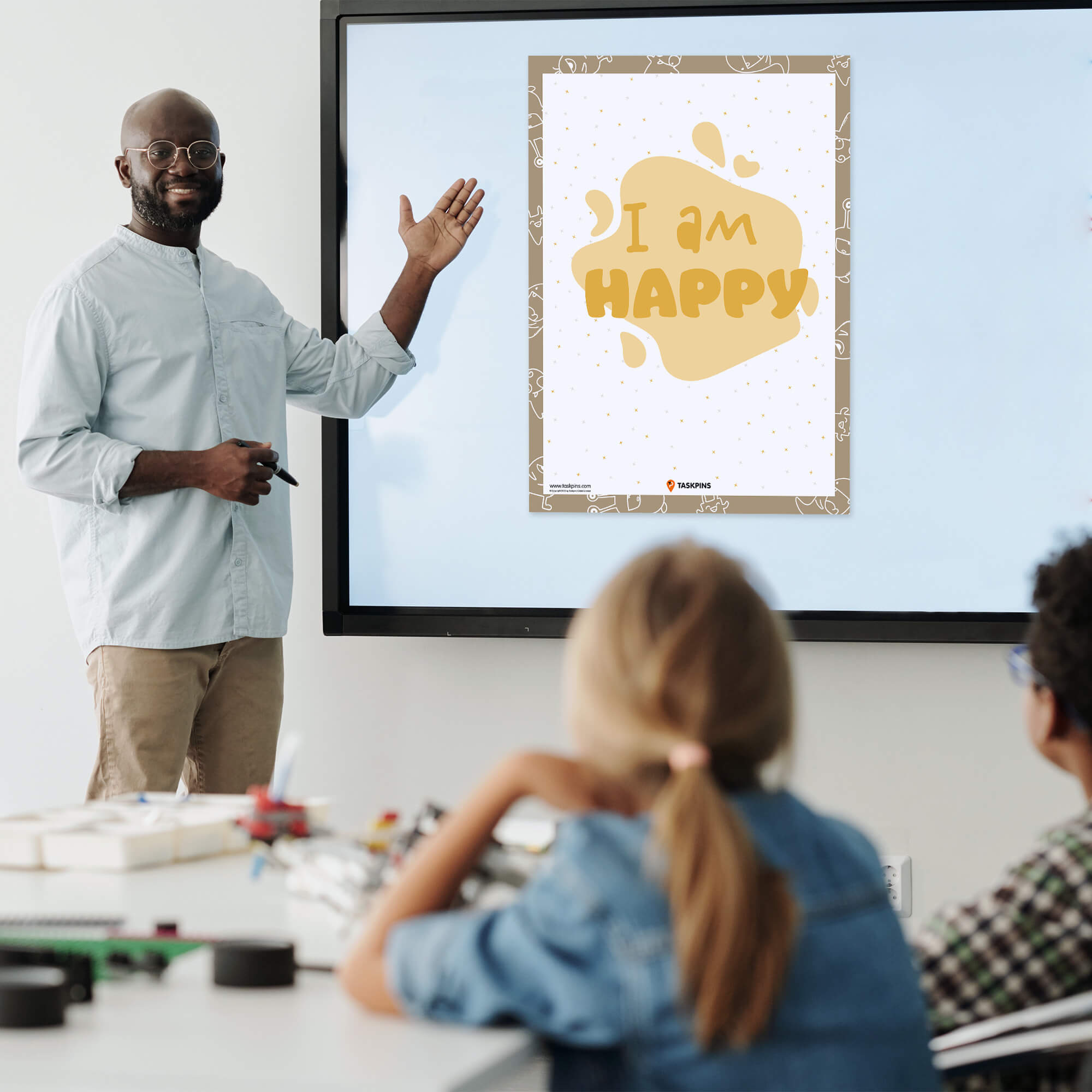 vibrant I am Happy Affirmations printable