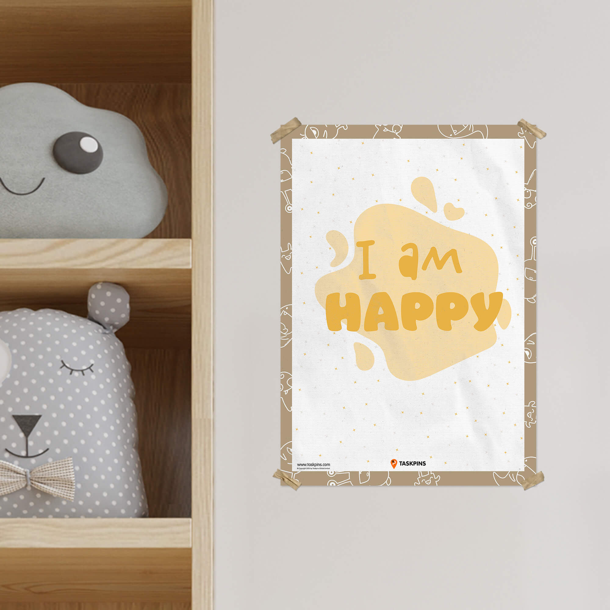 family I am Happy Affirmations poster
