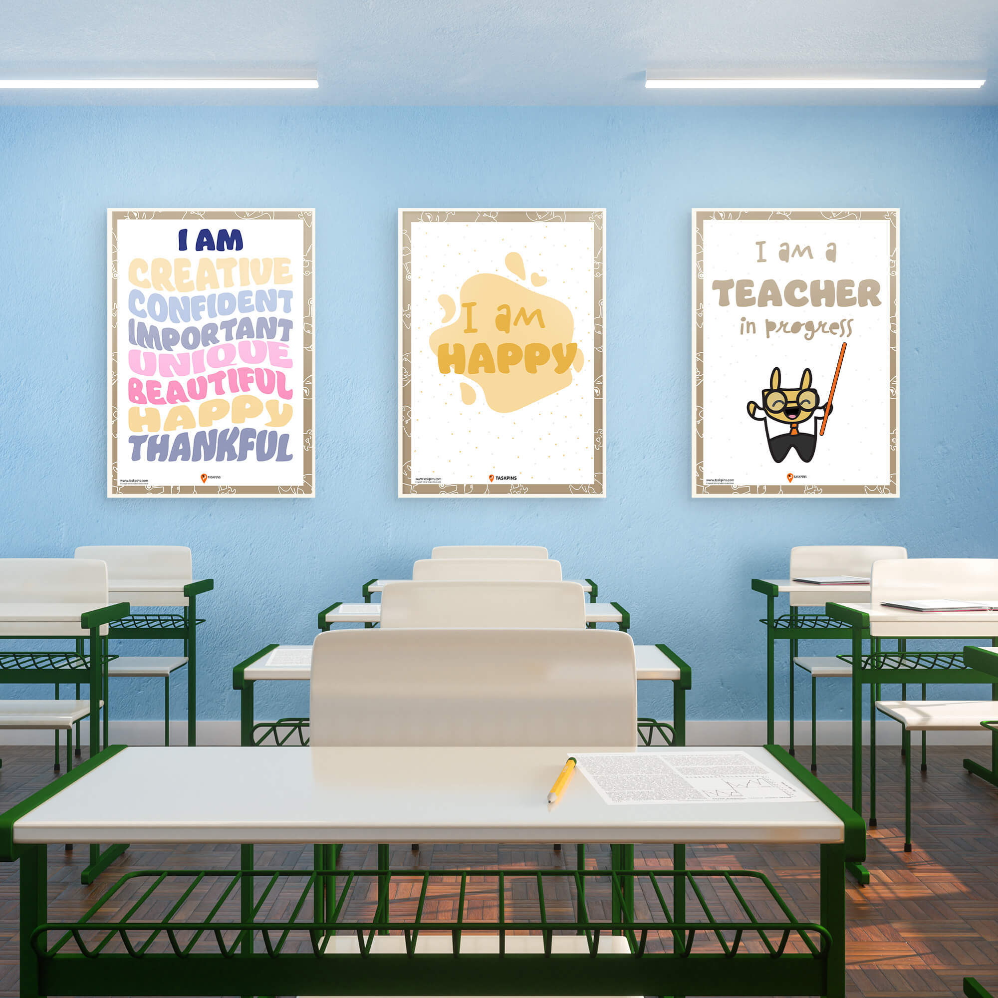 radiant I am Happy Affirmations print