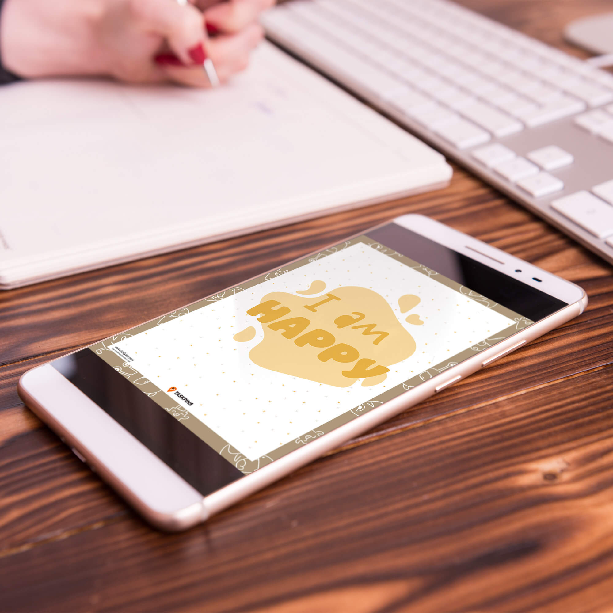 digital I am Happy Affirmations poster