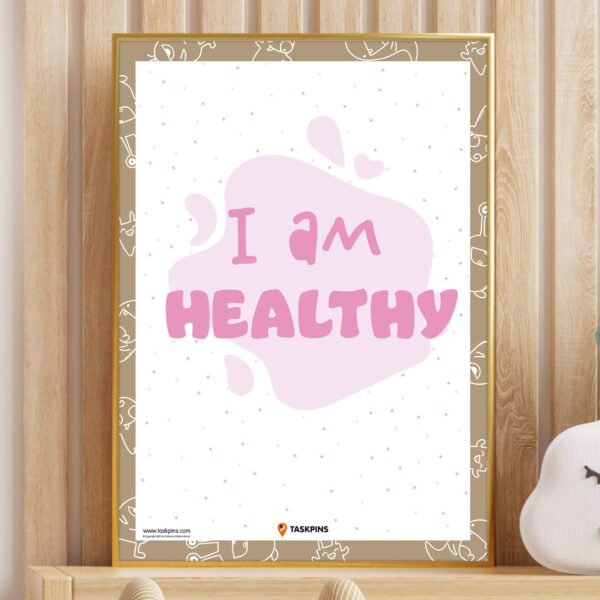 I am Healthy Affirmations chart