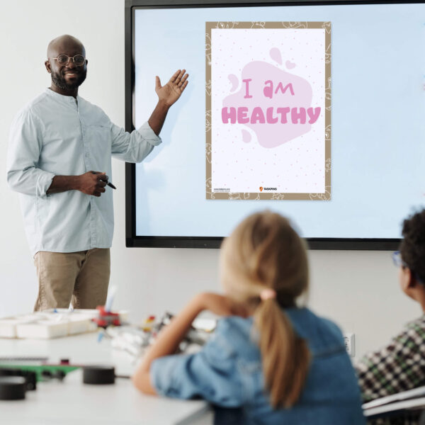 I am Healthy Affirmations artwork print