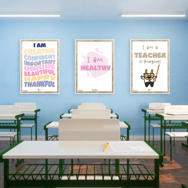 motivational I am Healthy Affirmations display