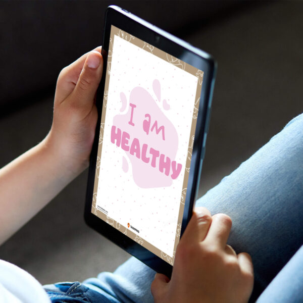 digital I am Healthy Affirmations poster