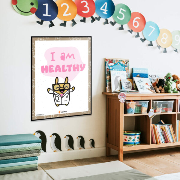 mindfulness I am Healthy Affirmations display