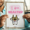 vibrant I am Healthy Affirmations printable