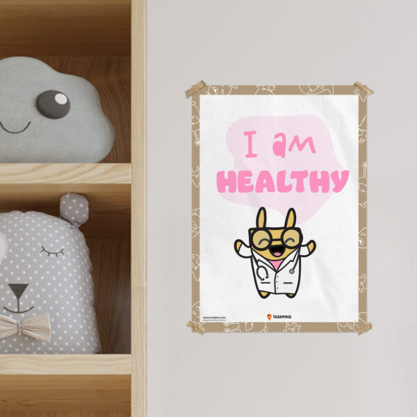 bedroom I am Healthy Affirmations decor