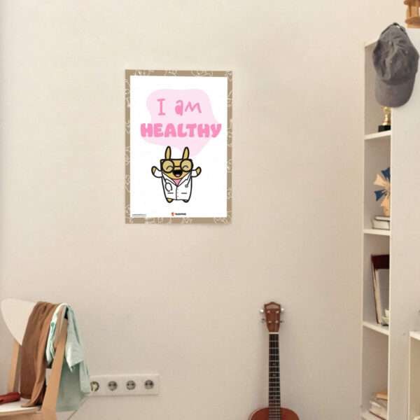 I am Healthy Affirmations guide decor