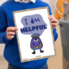 I am Helpful Affirmations poster print