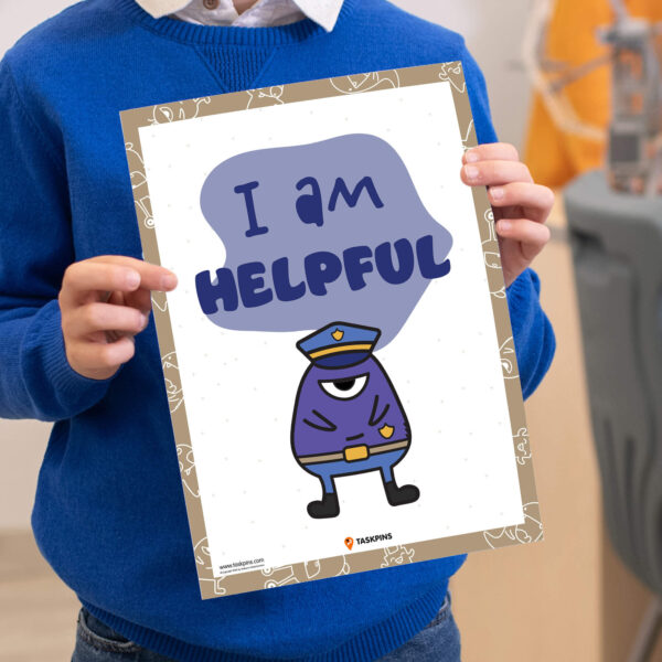 I am Helpful Affirmations poster print