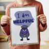 volunteer I am Helpful Affirmations poster
