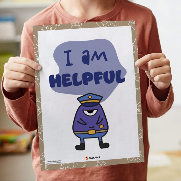 volunteer I am Helpful Affirmations poster
