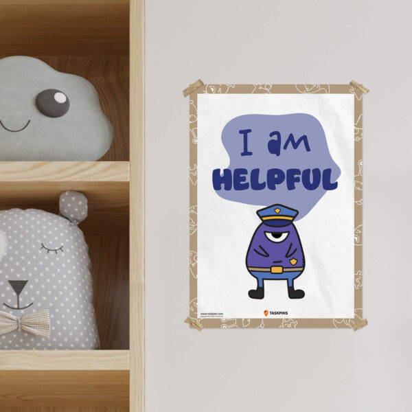 home I am Helpful Affirmations display