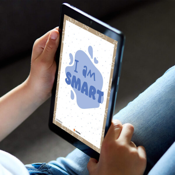 digital I am Smart Affirmations poster