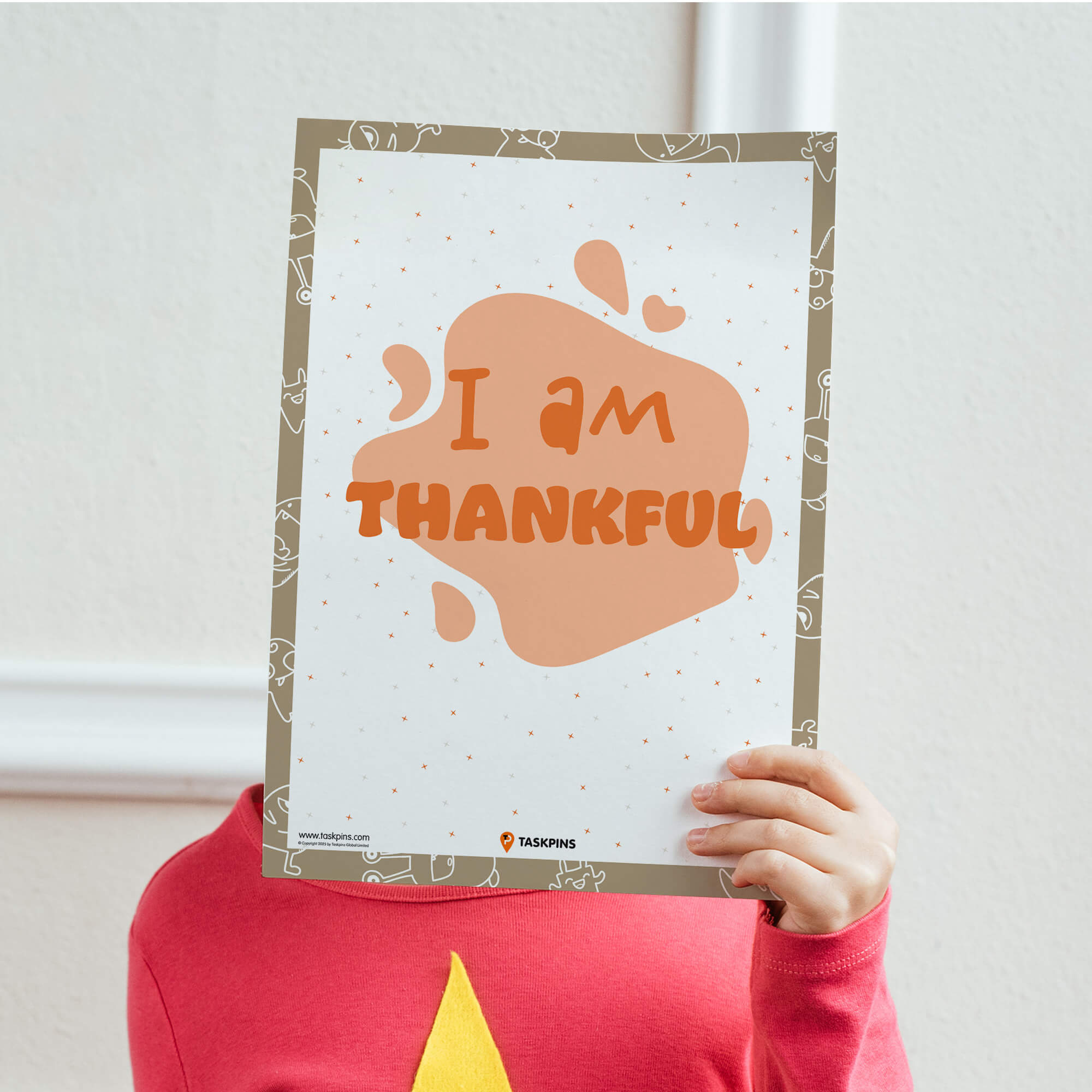 digital I am Thankful Affirmations poster