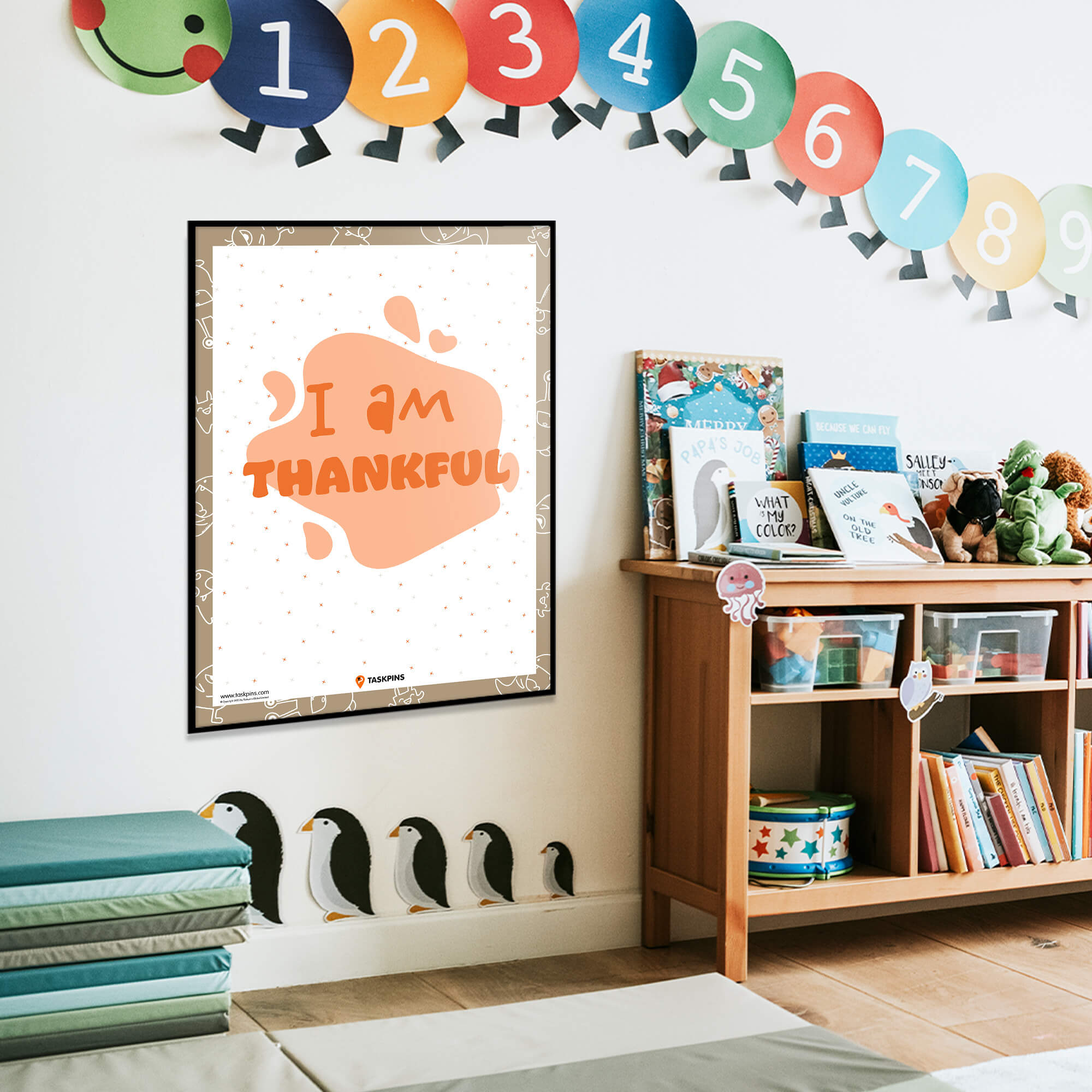 printable I am Thankful Affirmations chart