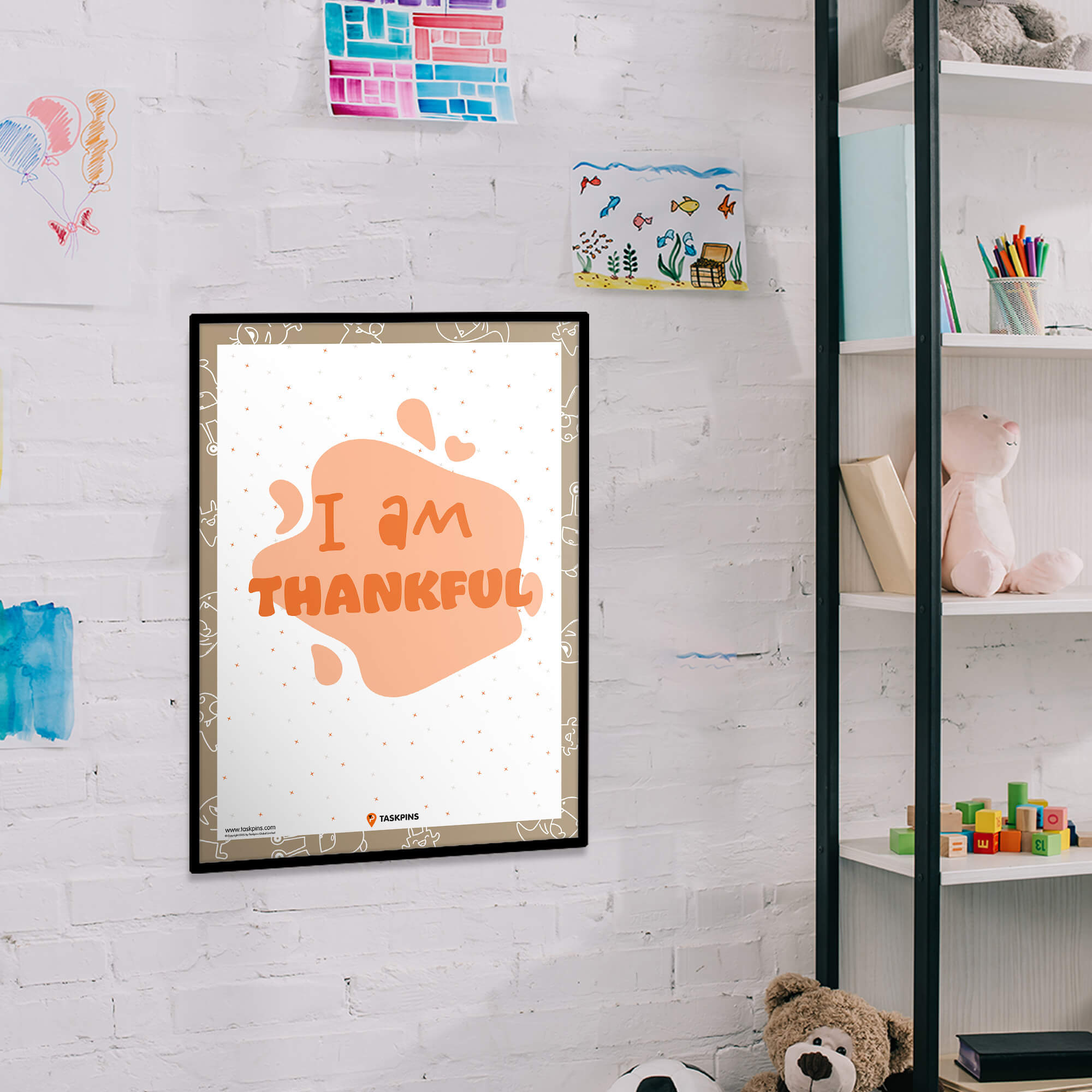 I am Thankful Affirmations wall chart