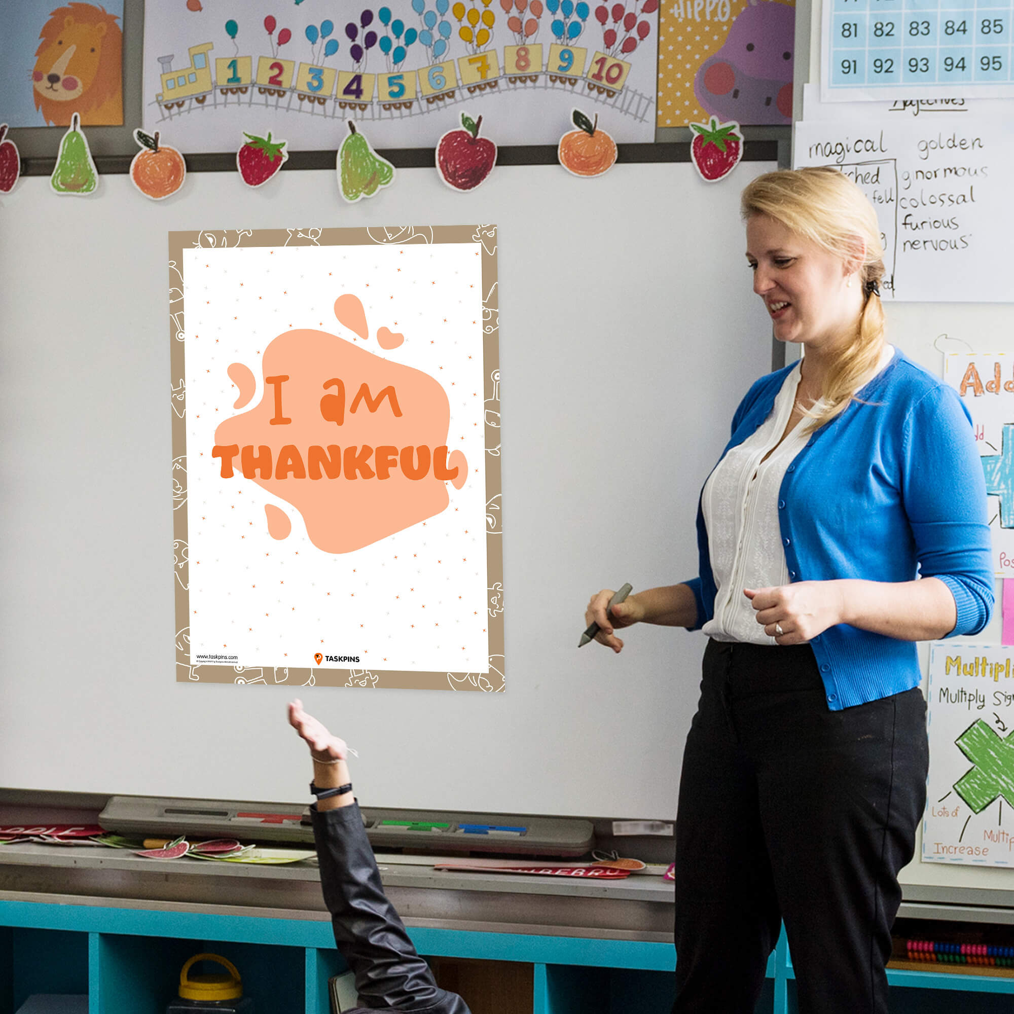 I am Thankful Affirmations poster print