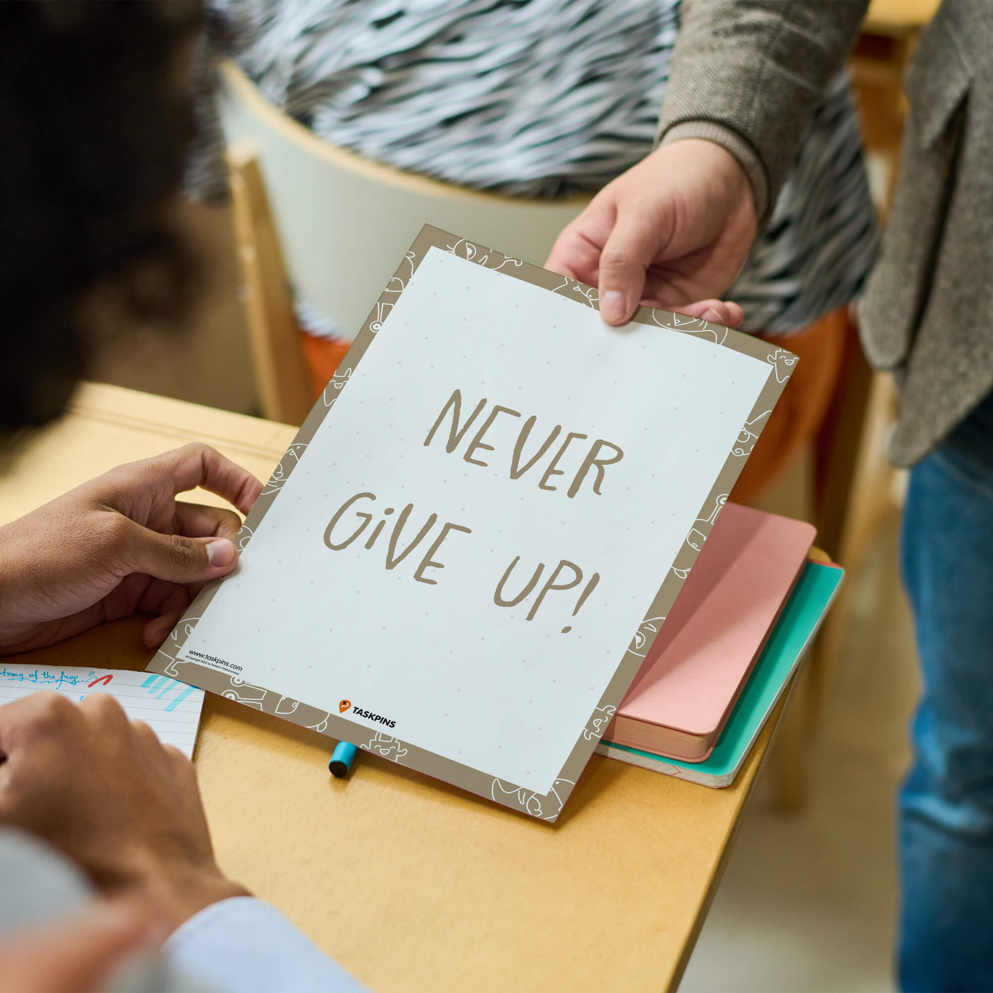 Never Give Up handout