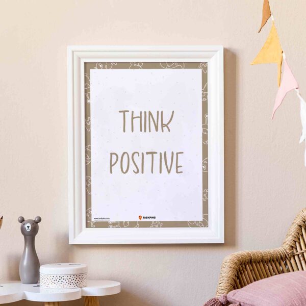 wellbeing Think Positive poster